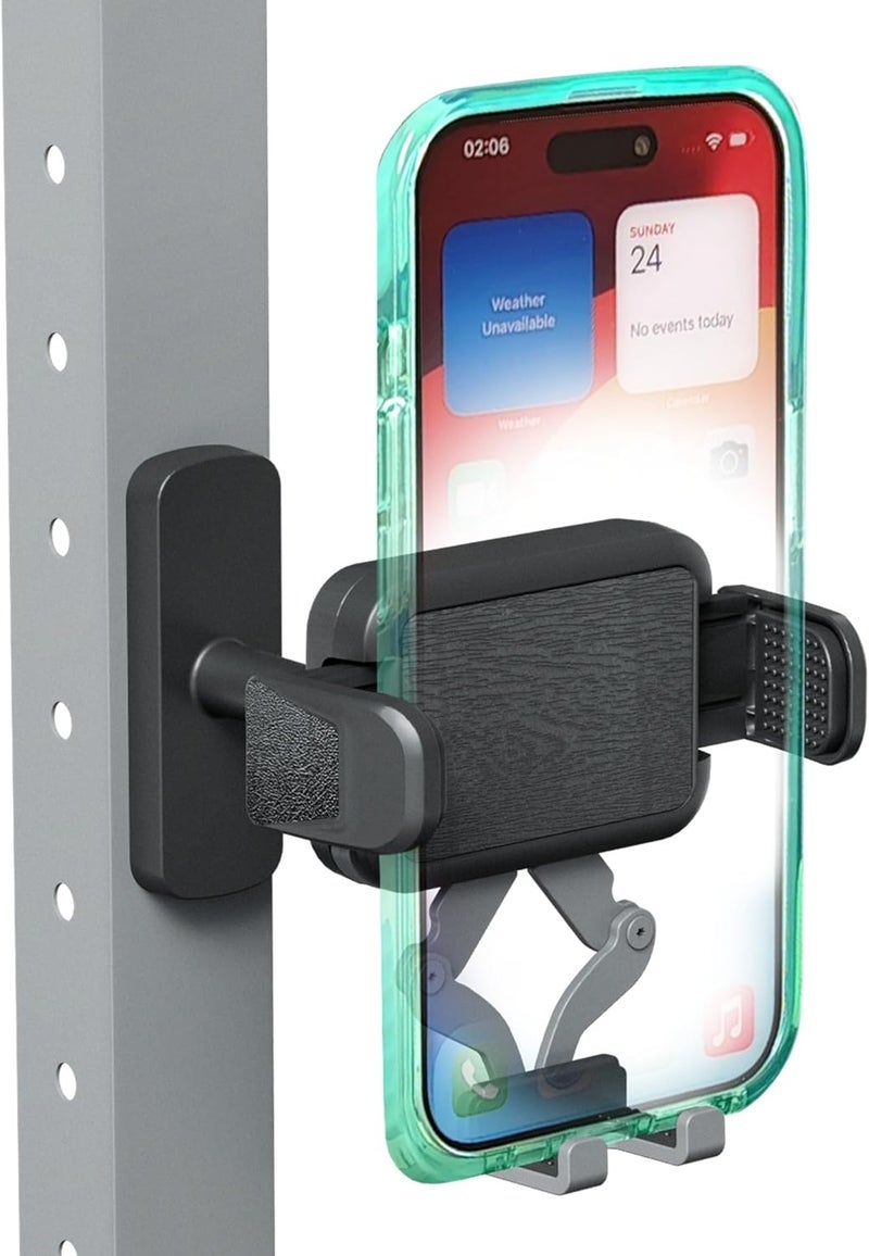 OEO Magnetic Phone Holder for Gym | Magnet Gym Phone Mount with Quick Release Clamp for Android & iPhone | Compatible with 4”–7.1” Phones & Thick Cases | Gym Accessories for Men & Women - Image 1
